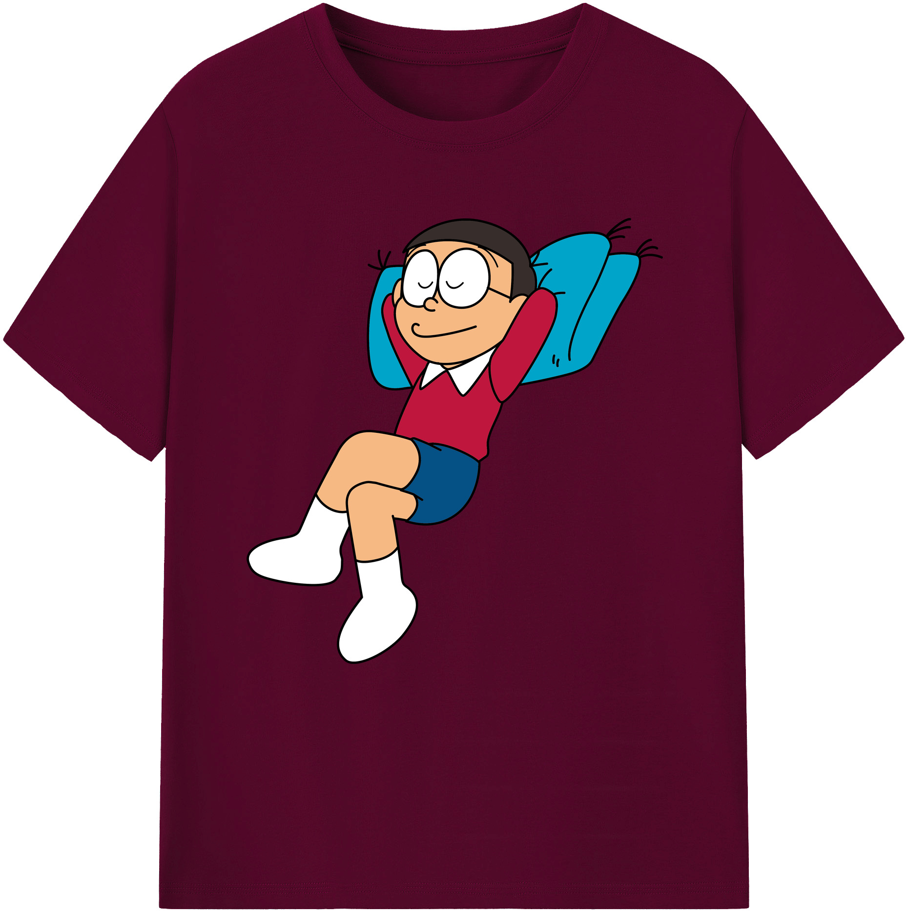（画像用） ドラえもん 野比 のび太 Doraemon Nobita Nobi レディースカジュアルプリントTシャツ（綿100％）